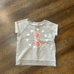 OshKosh B'gosh Gray Sweatshirt Tee with Anchor & Stars